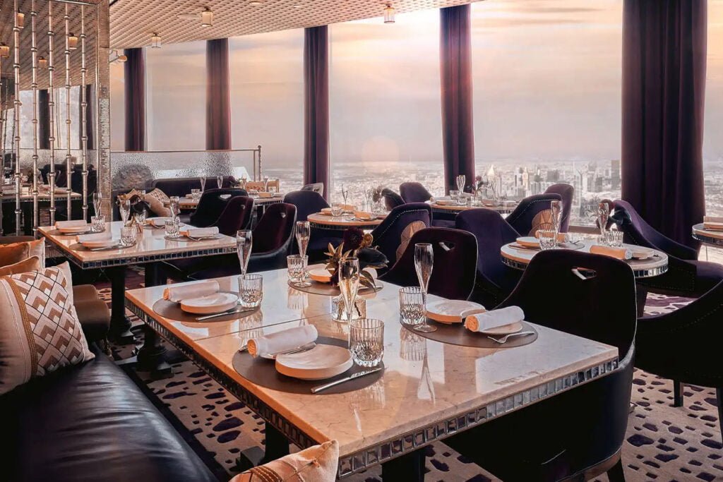 Atmosphere restaurant in de Burj Khalifa in Dubai