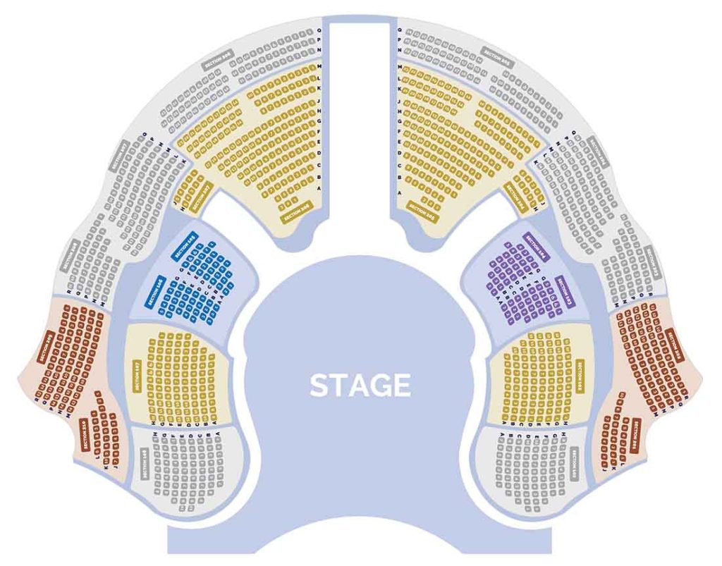 Plattegrond van het La perle theater