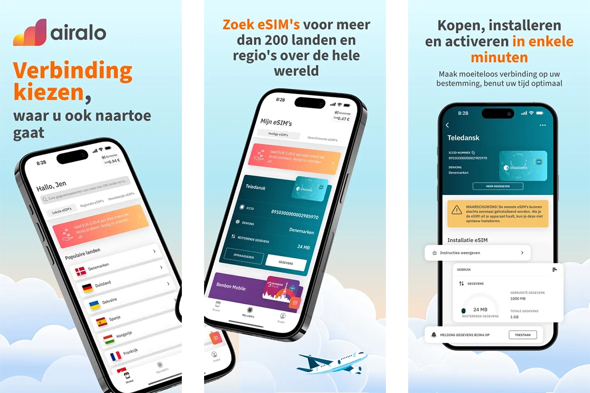 De Airalo app voor eSIM in Dubai