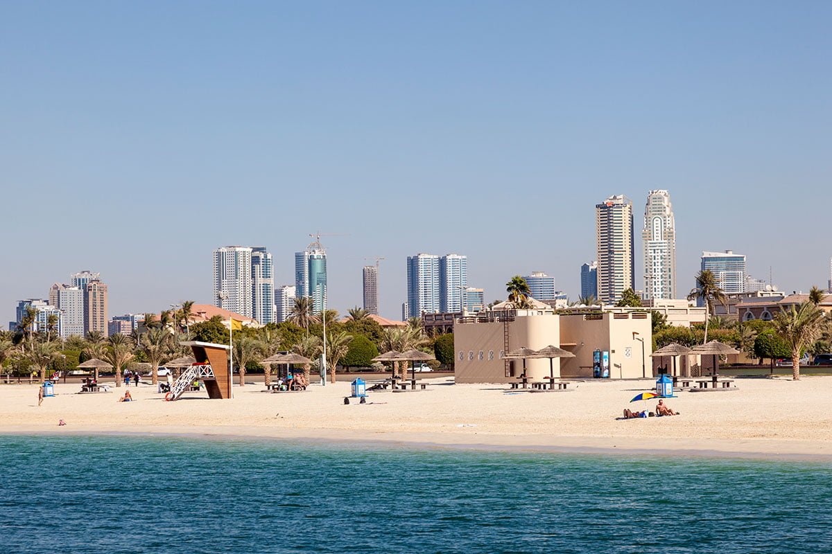 Al Mamzar Beach park in Dubai