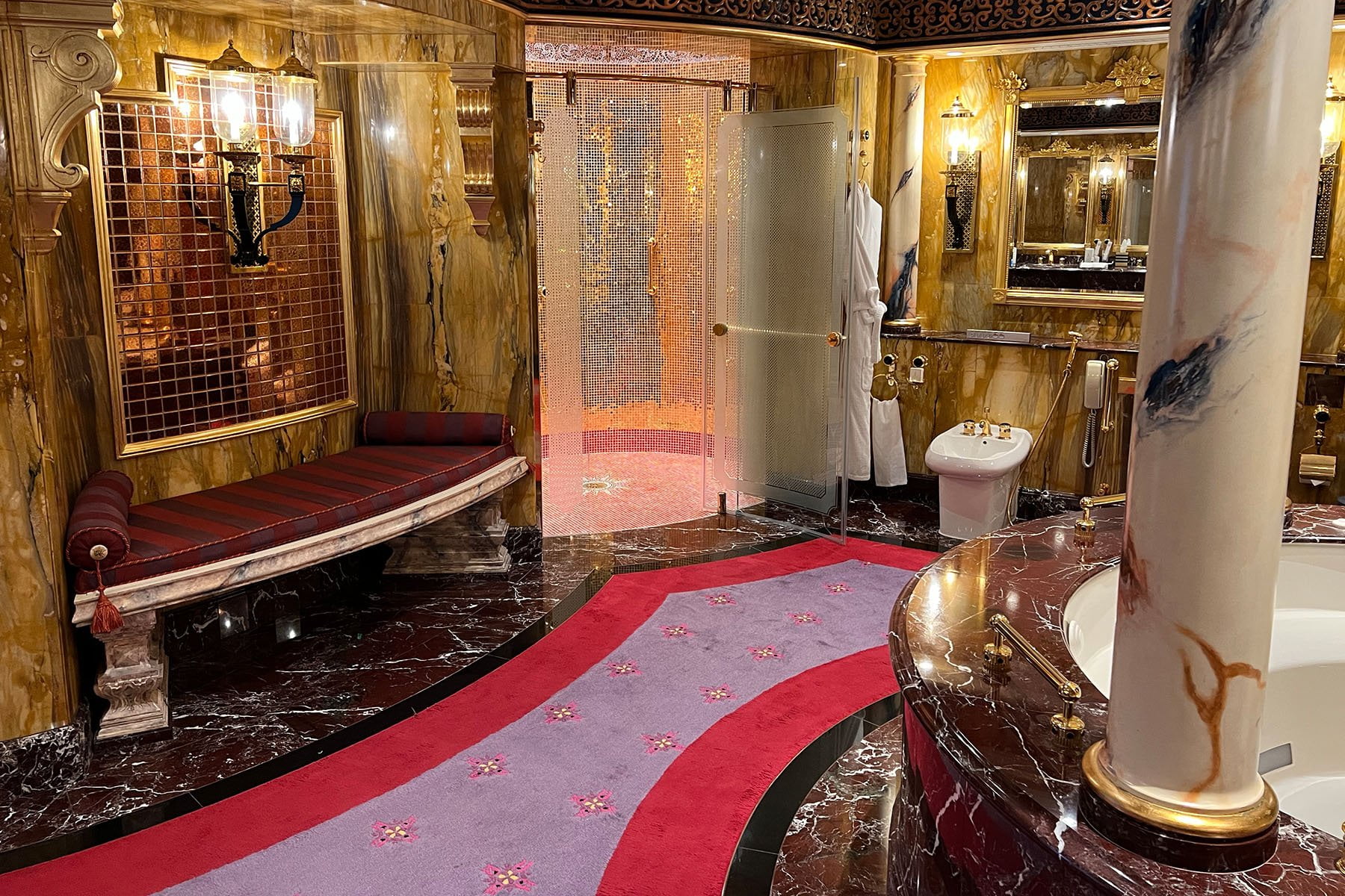 Hotelkamer in het Burj Al Arab hotel in Dubai