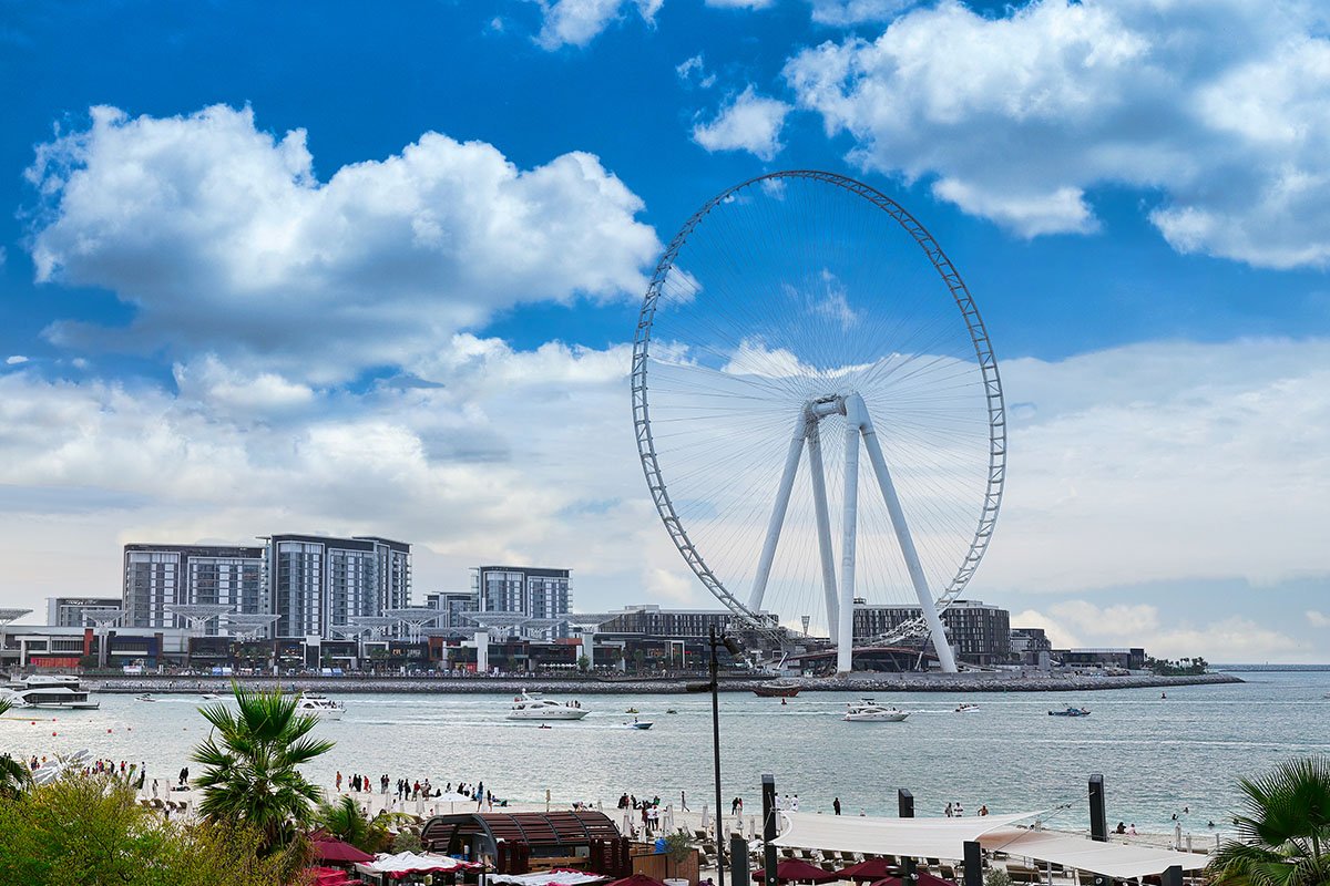 De Ain Dubai op het Bluewaters Island in Dubai