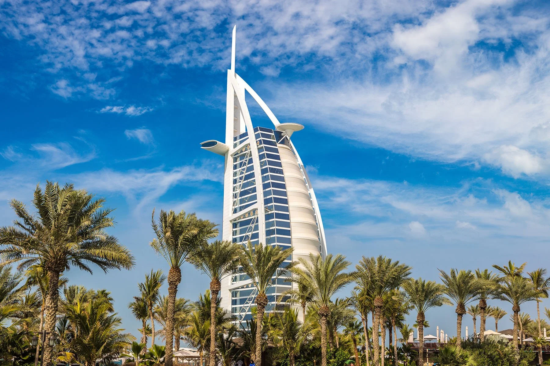 Het Burj Al Arab hotel in Dubai