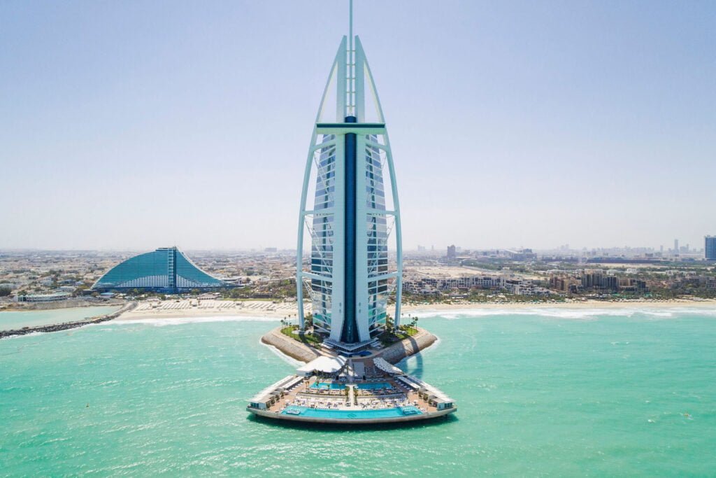 Het Burj Al Arab terrace in Dubai