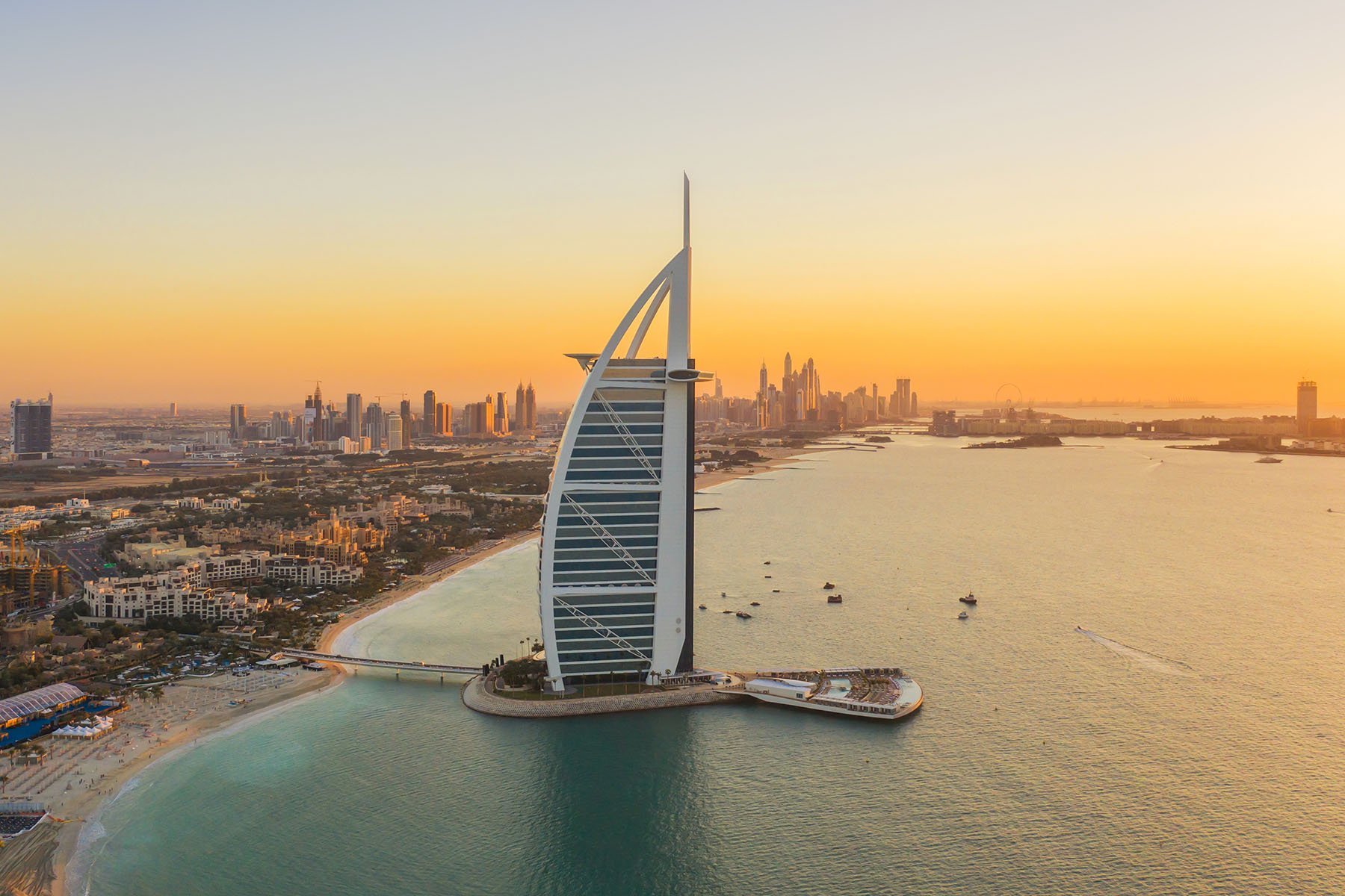 Dubai vanuit de lucht