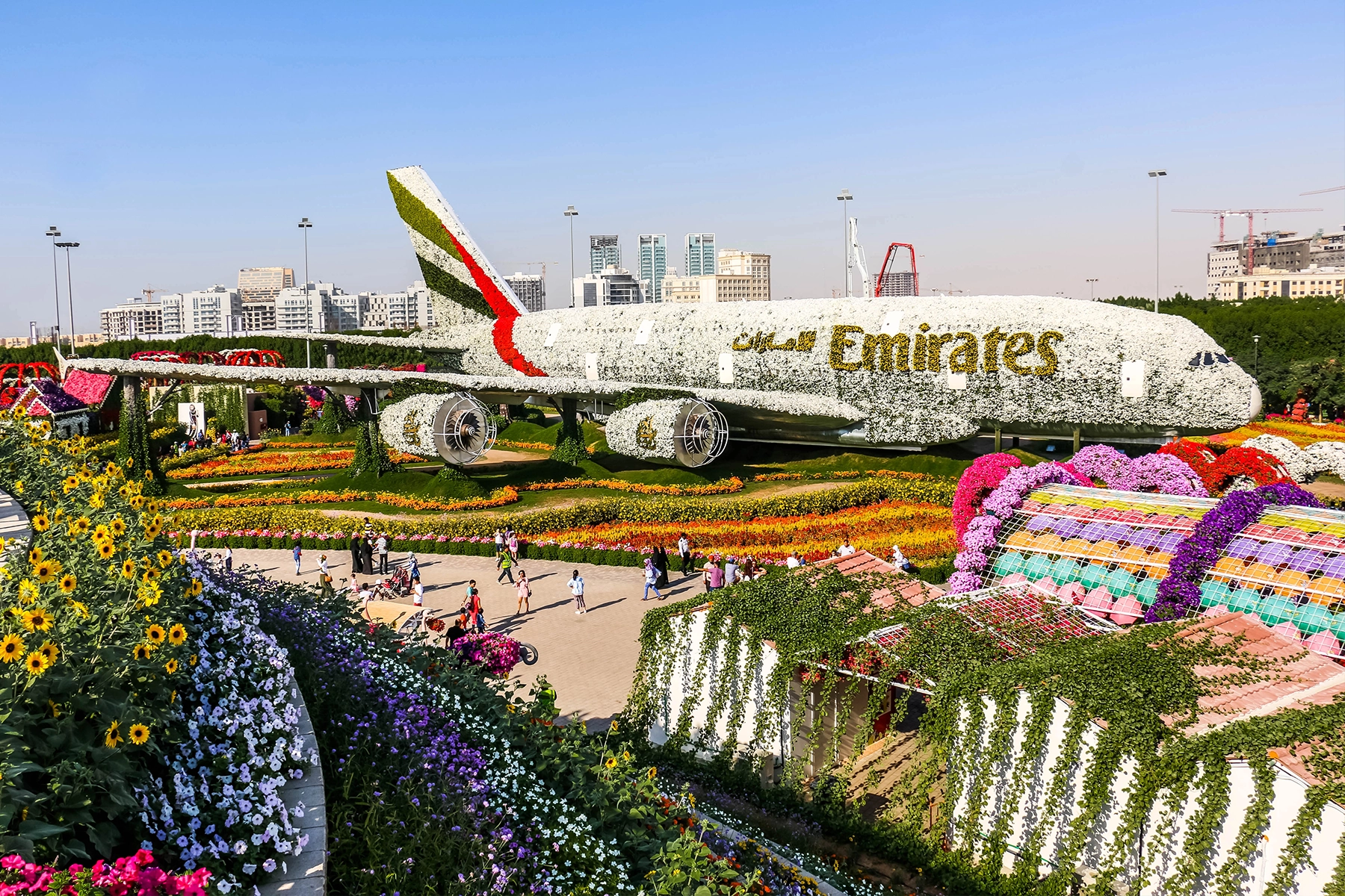 De Dubai Miracle Garden in Dubai bezoeken