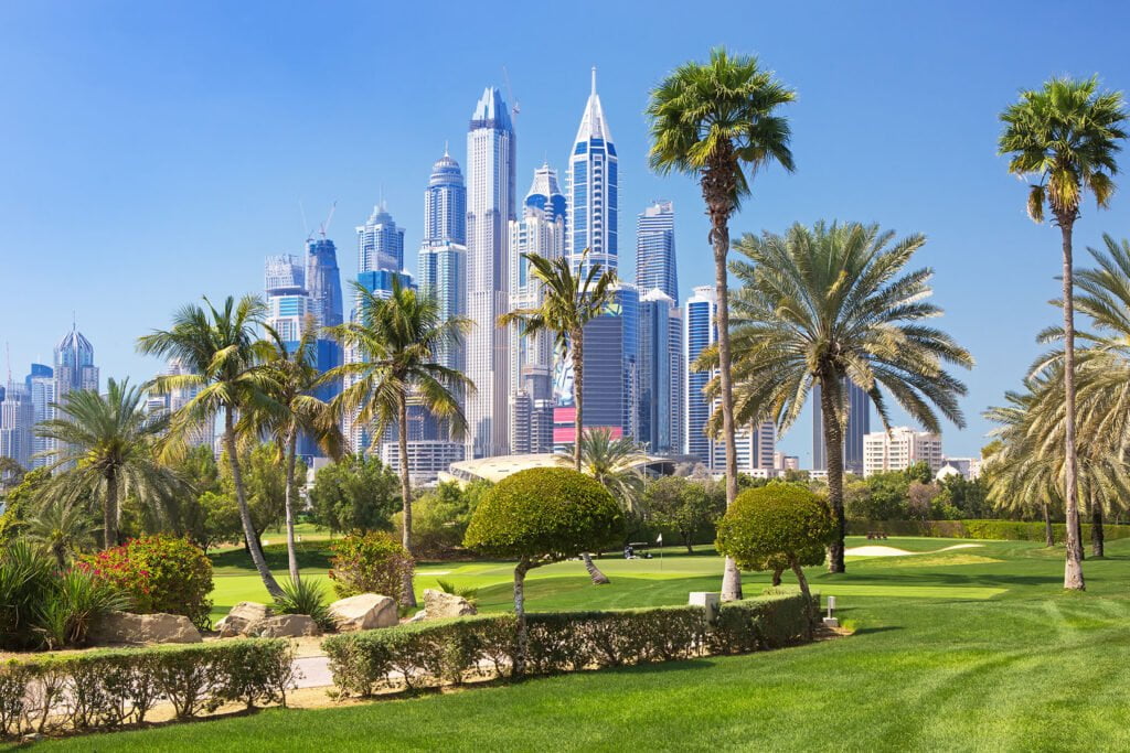 De mooiste golfbanen in Dubai