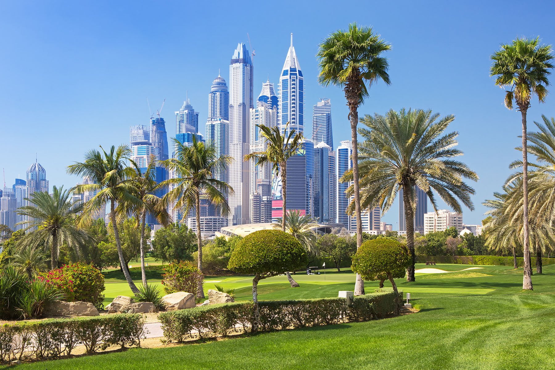 De mooiste golfbanen in Dubai
