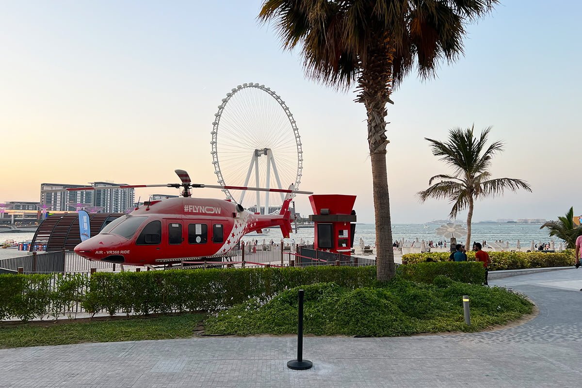 Het JBR Beach strand in Dubai
