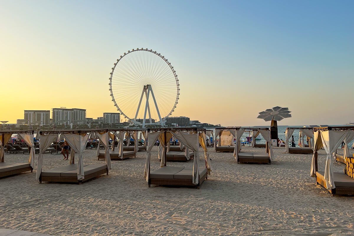 Het JBR Beach strand in Dubai