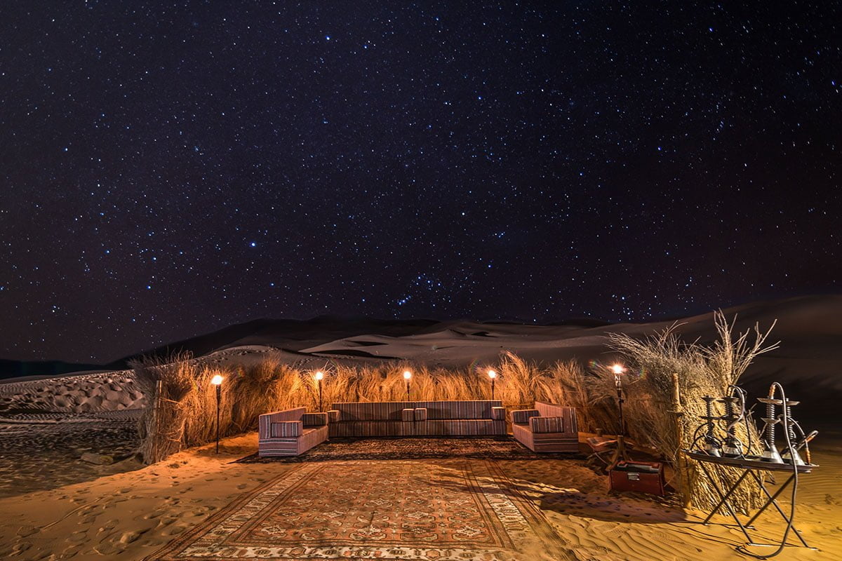 Overnachten in de woestijn