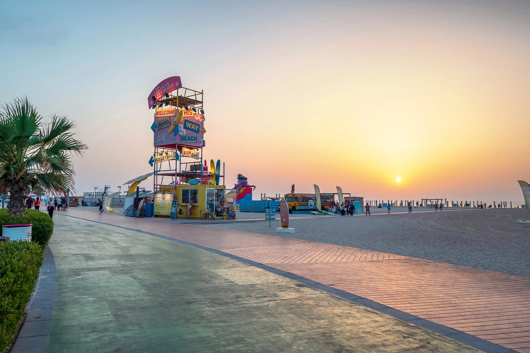 Het Kite Beach strand in Dubai