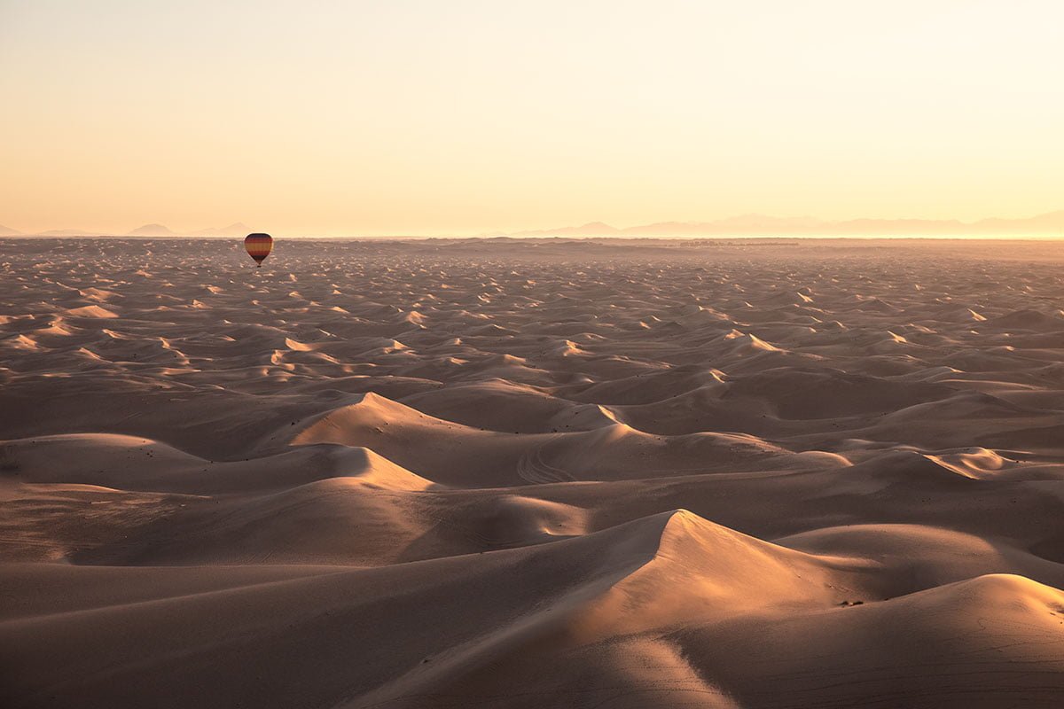 Luchtballon excursie in de woestijn van Dubai