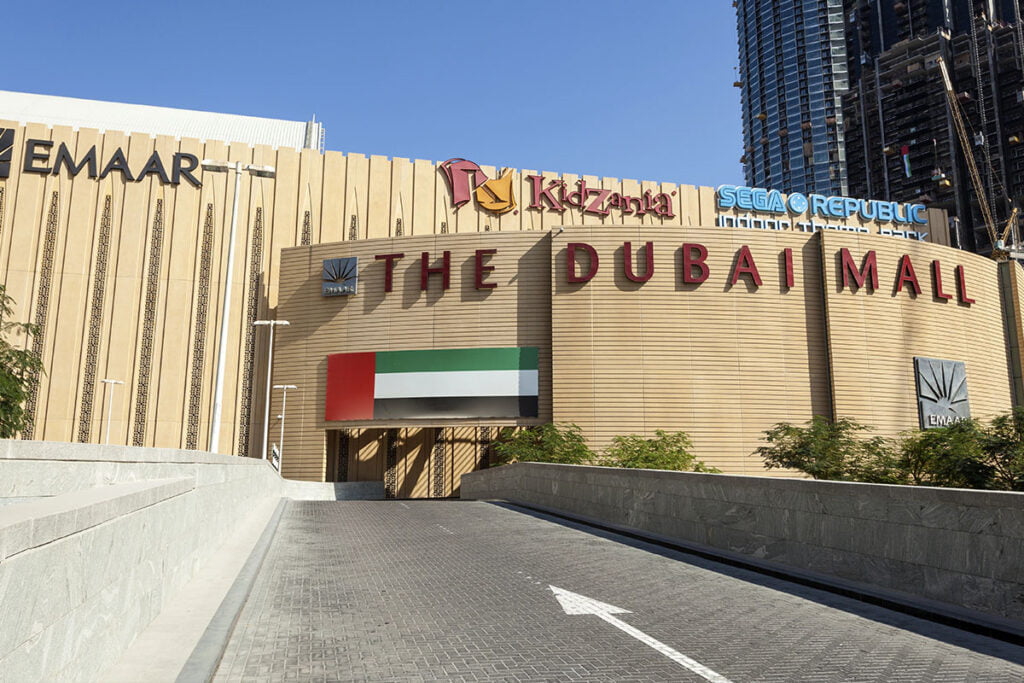 Parkeren bij de Dubai Mall
