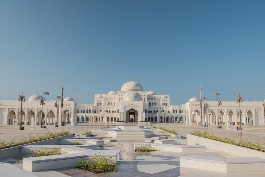 Het Qasr Al Watan presidentiële paleis in Abu Dhabi