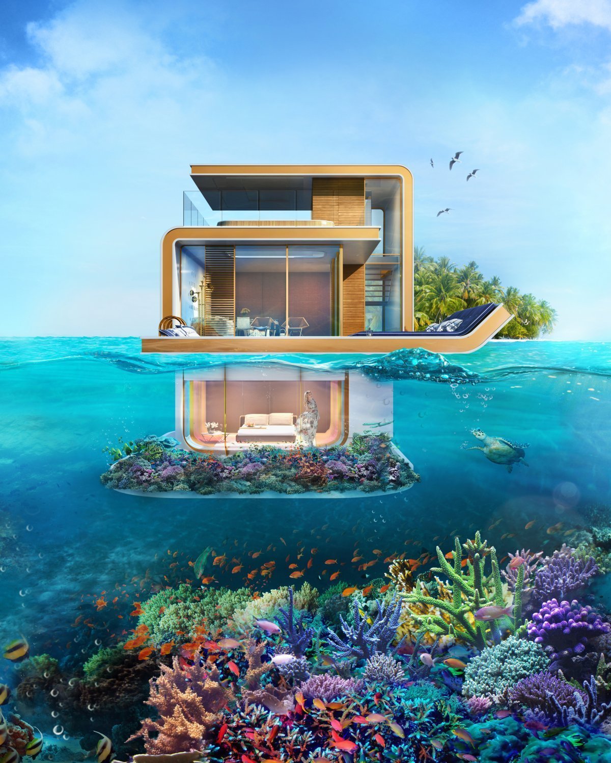 Floating Seahorse project in Dubai