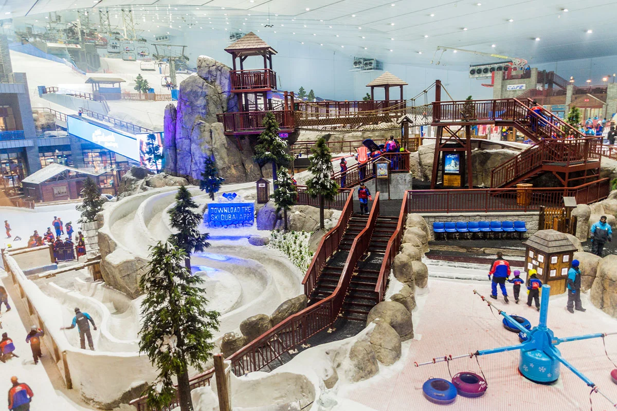 Ski Dubai in de Mall of the Emirates