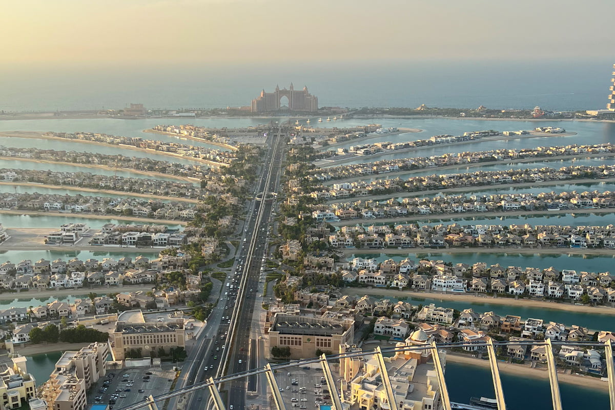 Bezienswaardigheid Dubai: View at the Palm op Palm Jumeirah Dubai