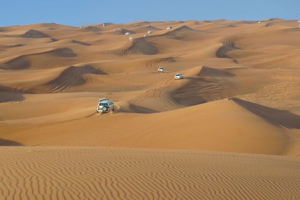 Desert safari in Dubai en dune bashing