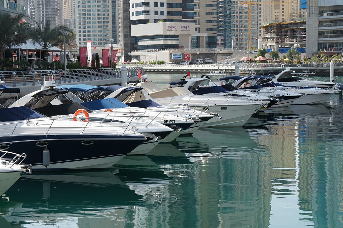 Dubai Marina & Palm Jumeirah tour met een luxe jacht